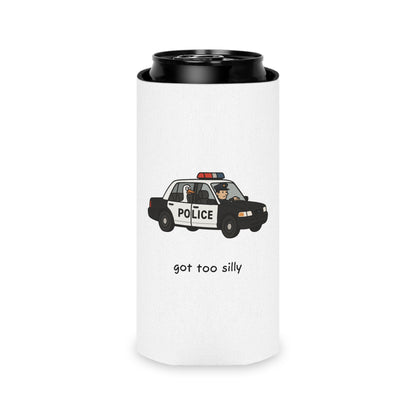 Can Cooler — "Got Too Silly" Police Car Novelty Can Cooler