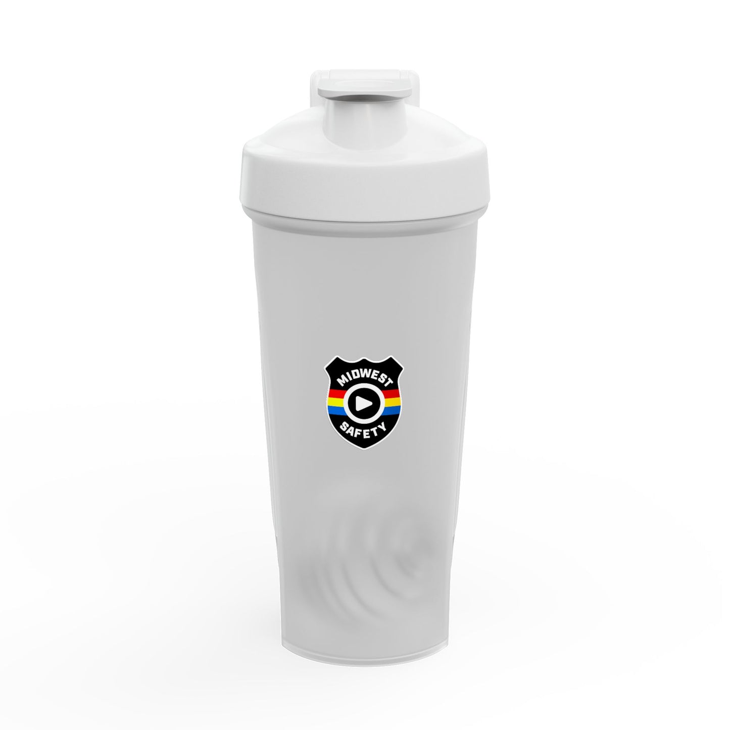 Protein Shaker Bottle — Rainbow Weightlifting Badge Design