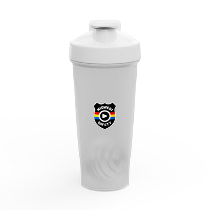 Protein Shaker Bottle — Rainbow Weightlifting Badge Design