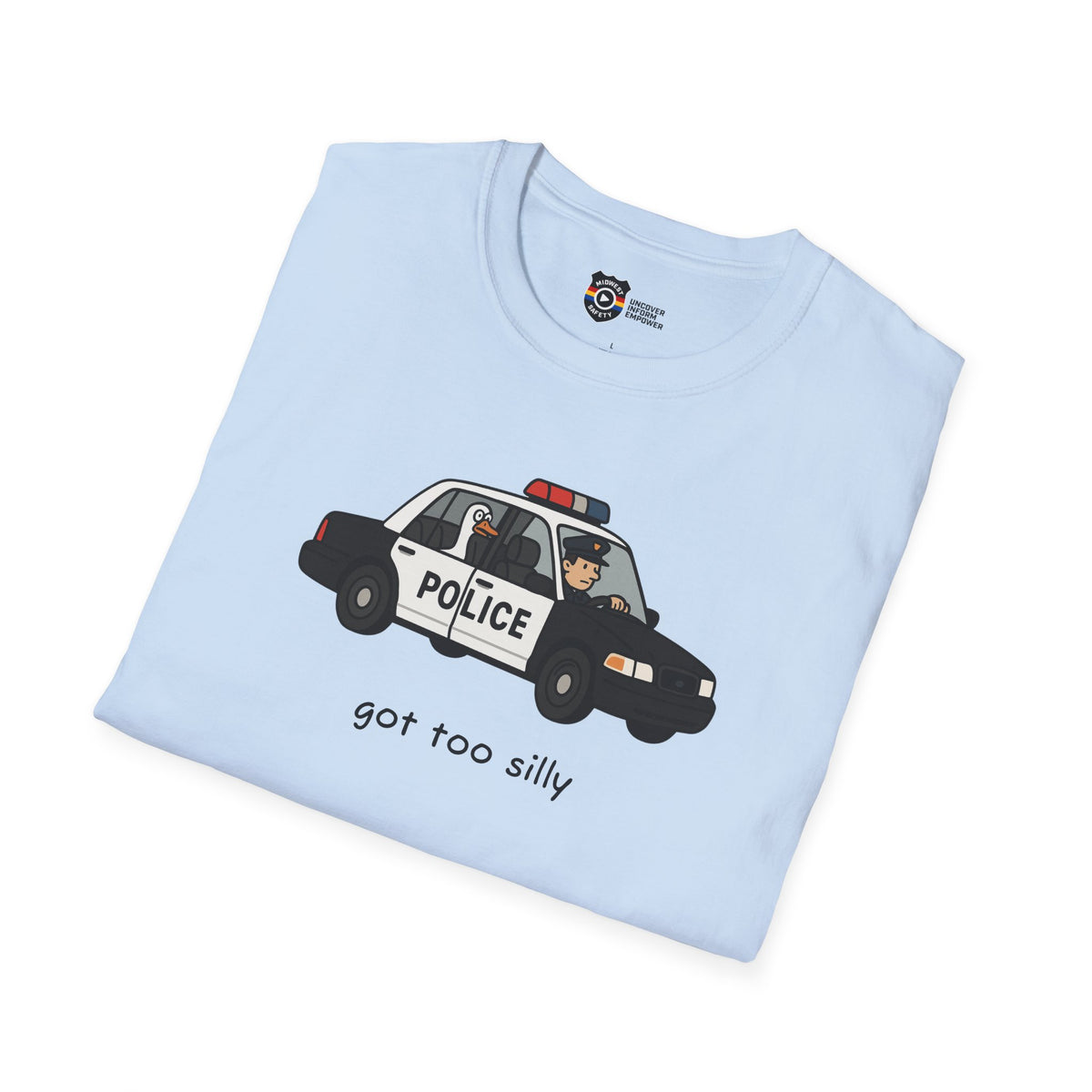 Unisex Softstyle Police Silly T-Shirt - Fun & Quirky Graphic Tee Alternate