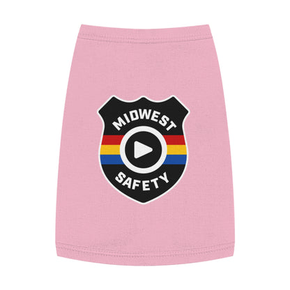 Pet Tank Top with Midwest Safety Badge Design, Cute Dog Apparel, Summer Pet Clothing, Fun Pet Gift, Adorable Dog Tank Top