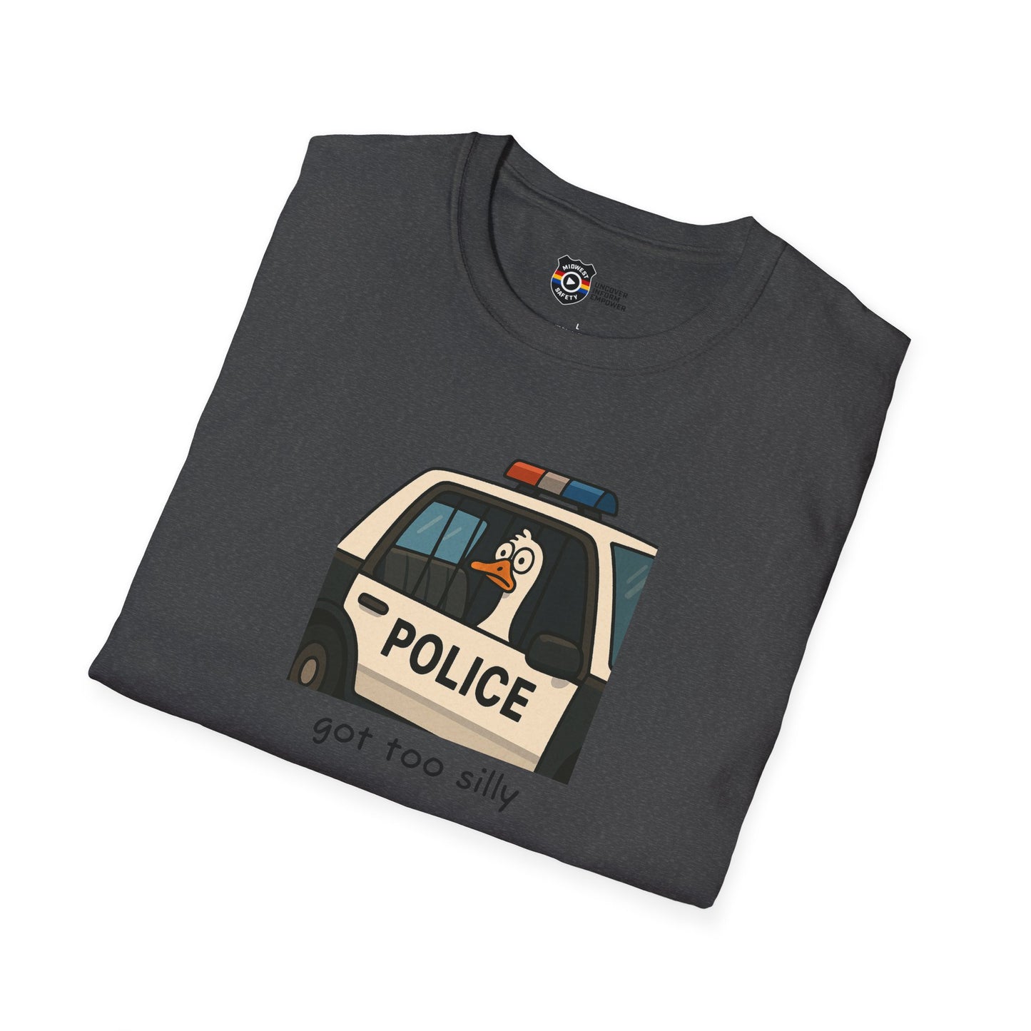 Unisex Softstyle Police Silly T-Shirt - Fun & Quirky Graphic Tee