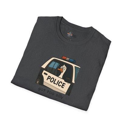 Unisex Softstyle Police Silly T-Shirt - Fun & Quirky Graphic Tee