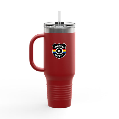 Midwest Safety Insulated Travel Mug - 40oz, Reusable Coffee Cup, Outdoor Adventure Tumbler, Gift for Him/Her, Eco-Friendly Drinkware