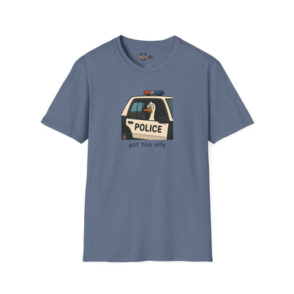 Unisex Softstyle Police Silly T-Shirt - Fun & Quirky Graphic Tee