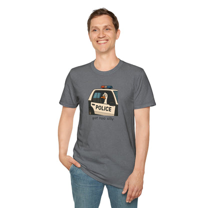 Unisex Softstyle Police Silly T-Shirt - Fun & Quirky Graphic Tee