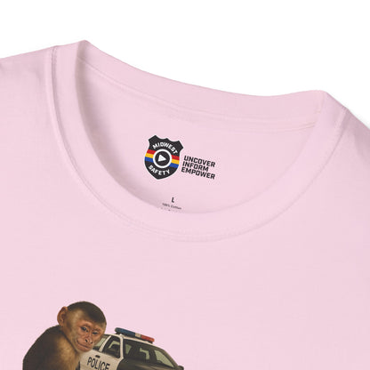 Went Bananas Unisex Softstyle Police Silly T-Shirt - Fun & Quirky Graphic Tee