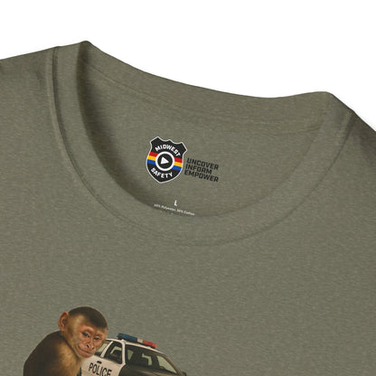 Went Bananas Unisex Softstyle Police Silly T-Shirt - Fun & Quirky Graphic Tee