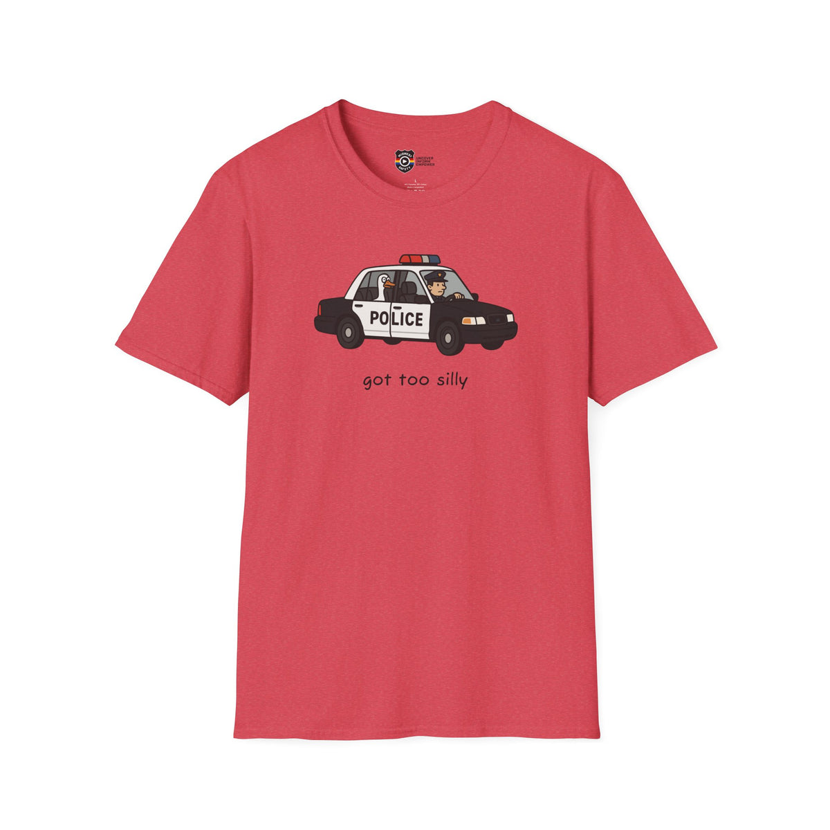 Unisex Softstyle Police Silly T-Shirt - Fun & Quirky Graphic Tee Alternate