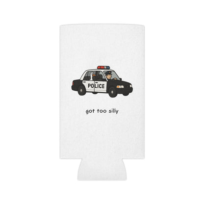 Can Cooler — "Got Too Silly" Police Car Novelty Can Cooler