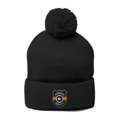 Cozy Pom-Pom Knit Cap - Stylish Winter Beanie, Holiday Gift, Warm Hat for Outdoor Activities, Beanie with Custom Embroidery