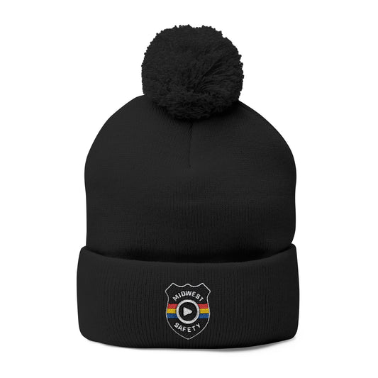 Cozy Pom-Pom Knit Cap - Stylish Winter Beanie, Holiday Gift, Warm Hat for Outdoor Activities, Beanie with Custom Embroidery
