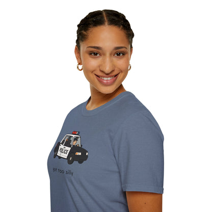 Unisex Softstyle Police Silly T-Shirt - Fun & Quirky Graphic Tee Alternate