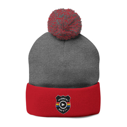 Cozy Pom-Pom Knit Cap - Stylish Winter Beanie, Holiday Gift, Warm Hat for Outdoor Activities, Beanie with Custom Embroidery