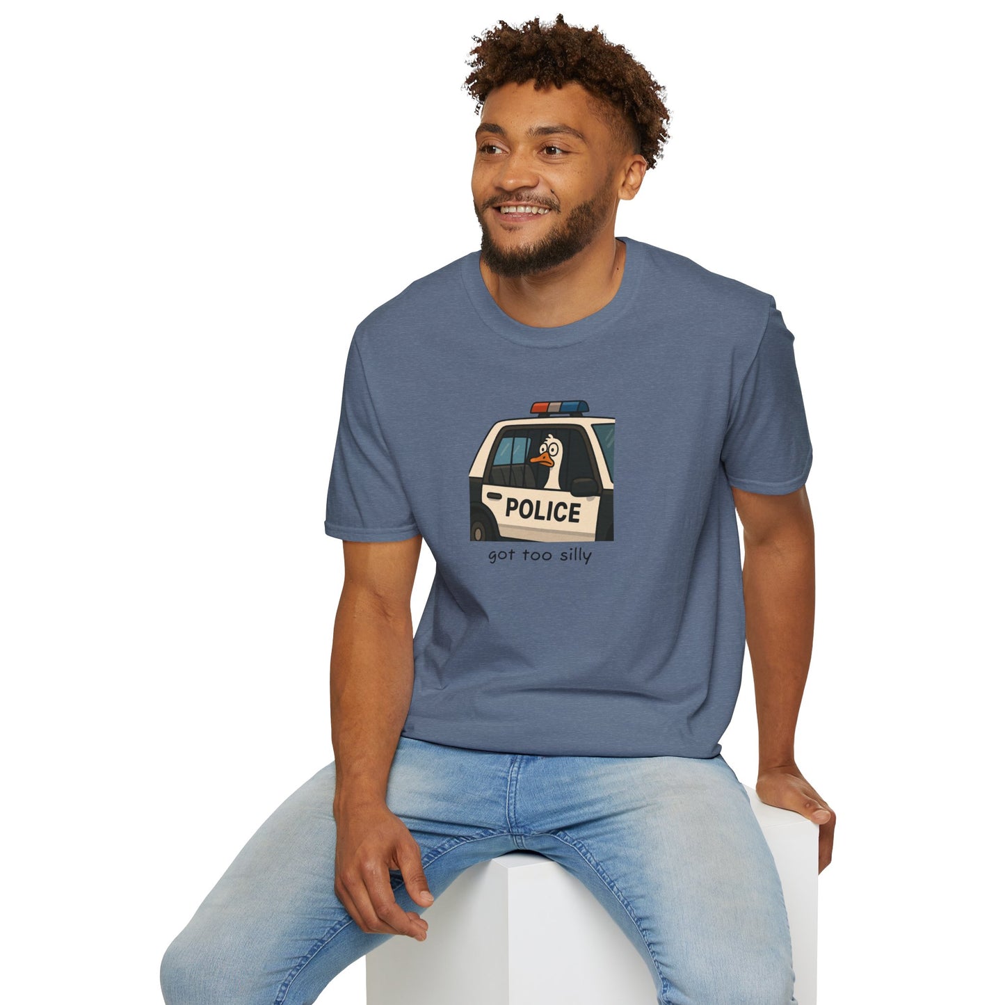 Unisex Softstyle Police Silly T-Shirt - Fun & Quirky Graphic Tee