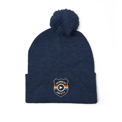 Cozy Pom-Pom Knit Cap - Stylish Winter Beanie, Holiday Gift, Warm Hat for Outdoor Activities, Beanie with Custom Embroidery