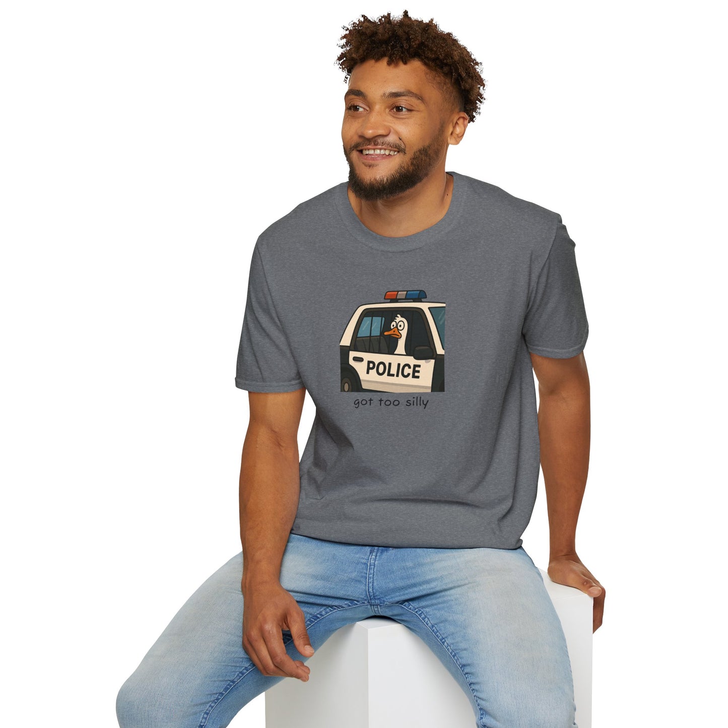 Unisex Softstyle Police Silly T-Shirt - Fun & Quirky Graphic Tee