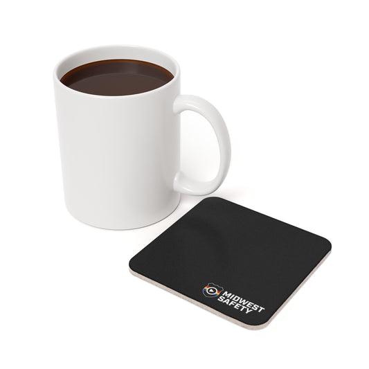 Midwest Safety Cork Back Coaster, Unique Drink Coaster, Home Decor, Gift for Safety Lovers, Barware Accessories, Eco-Friendly Coaster
