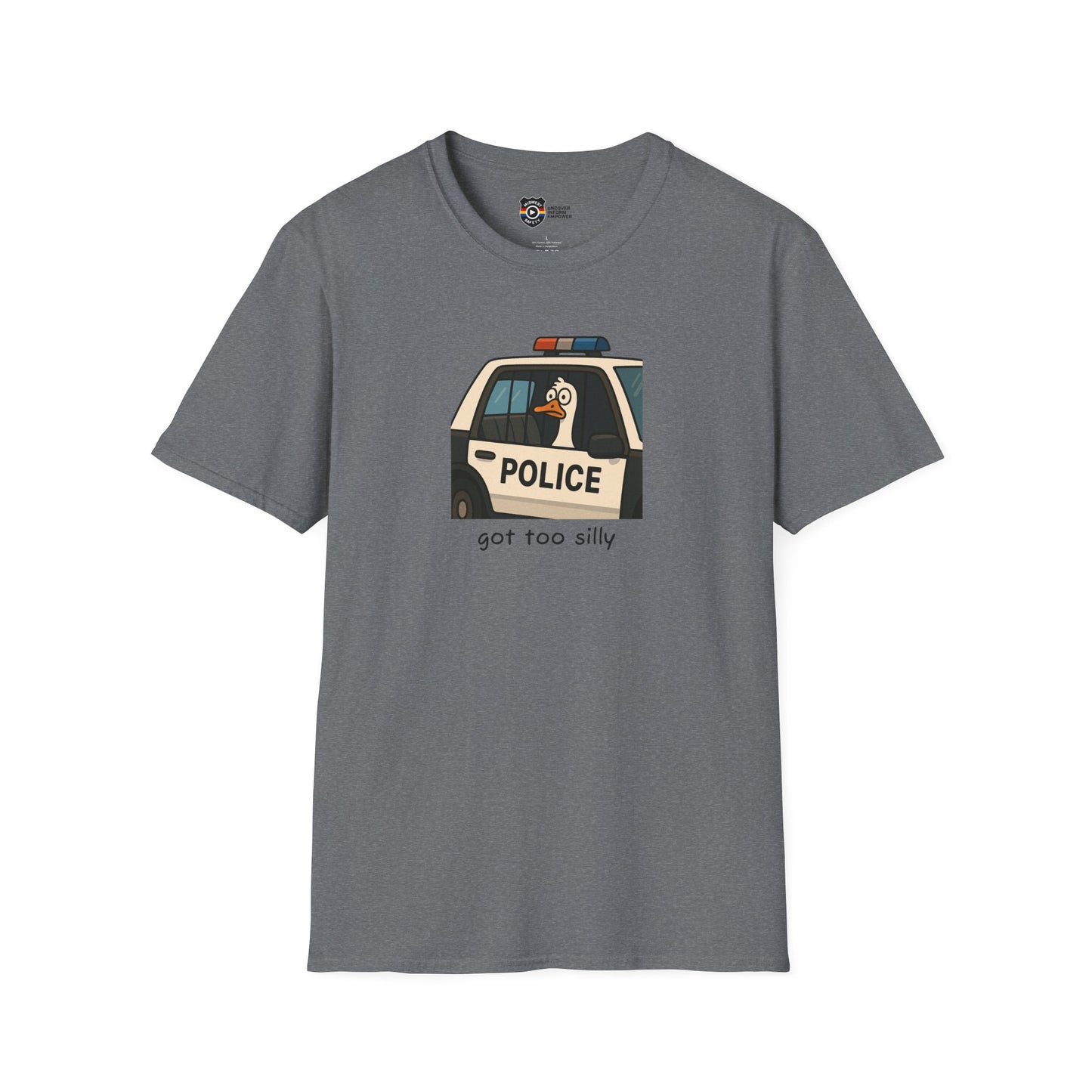 Unisex Softstyle Police Silly T-Shirt - Fun & Quirky Graphic Tee