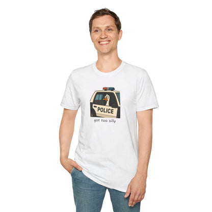 Unisex Softstyle Police Silly T-Shirt - Fun & Quirky Graphic Tee