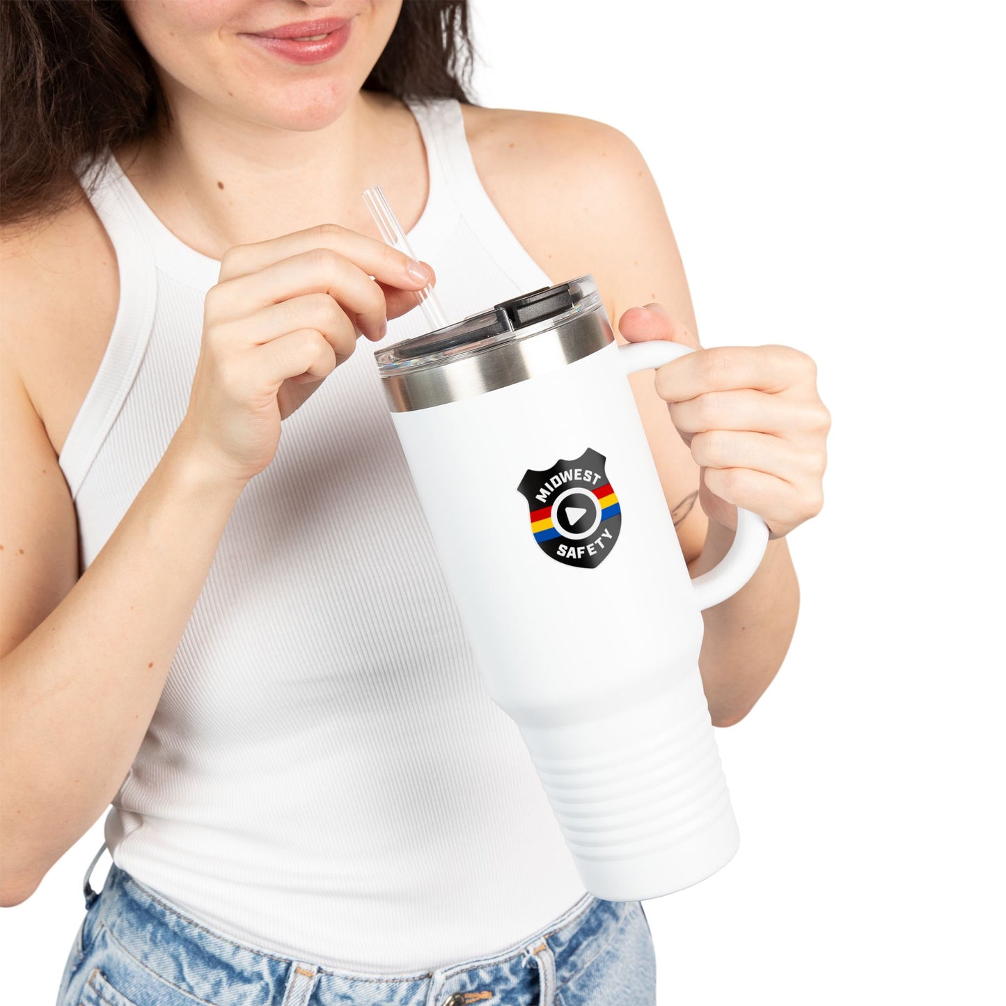 Midwest Safety Insulated Travel Mug - 40oz, Reusable Coffee Cup, Outdoor Adventure Tumbler, Gift for Him/Her, Eco-Friendly Drinkware