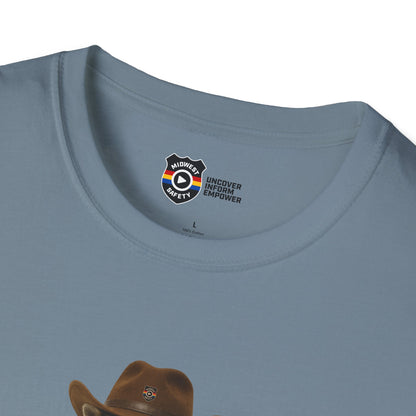 Got Too Wild Raccoon Cowboy Unisex Softstyle T-Shirt
