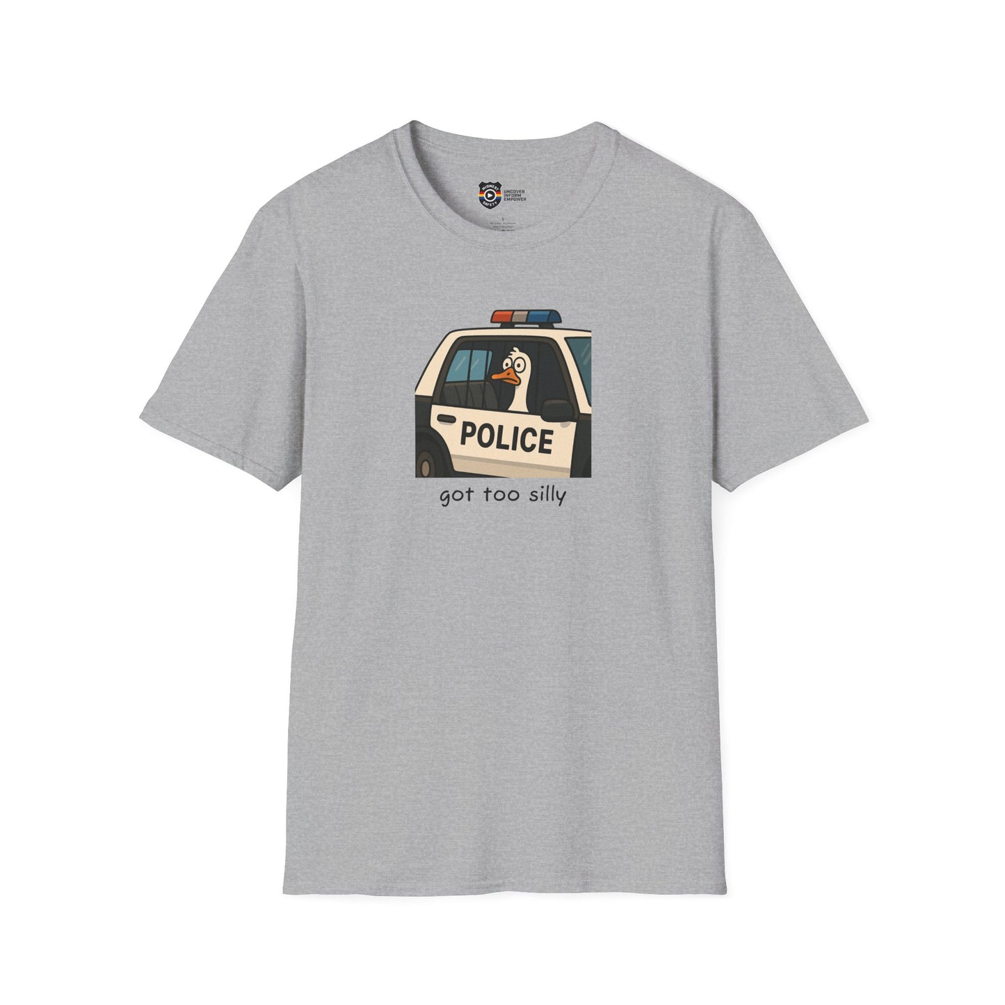 Unisex Softstyle Police Silly T-Shirt - Fun & Quirky Graphic Tee