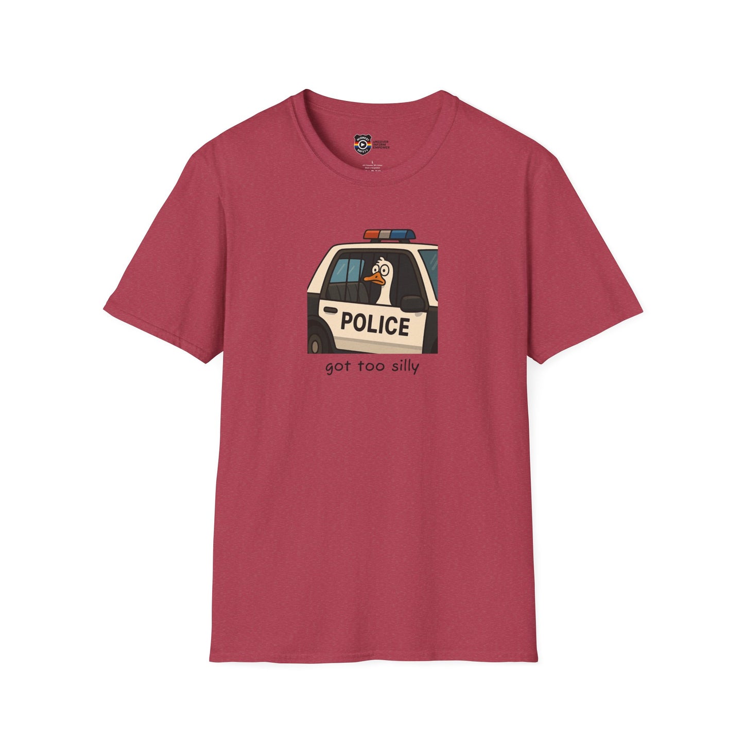 Unisex Softstyle Police Silly T-Shirt - Fun & Quirky Graphic Tee