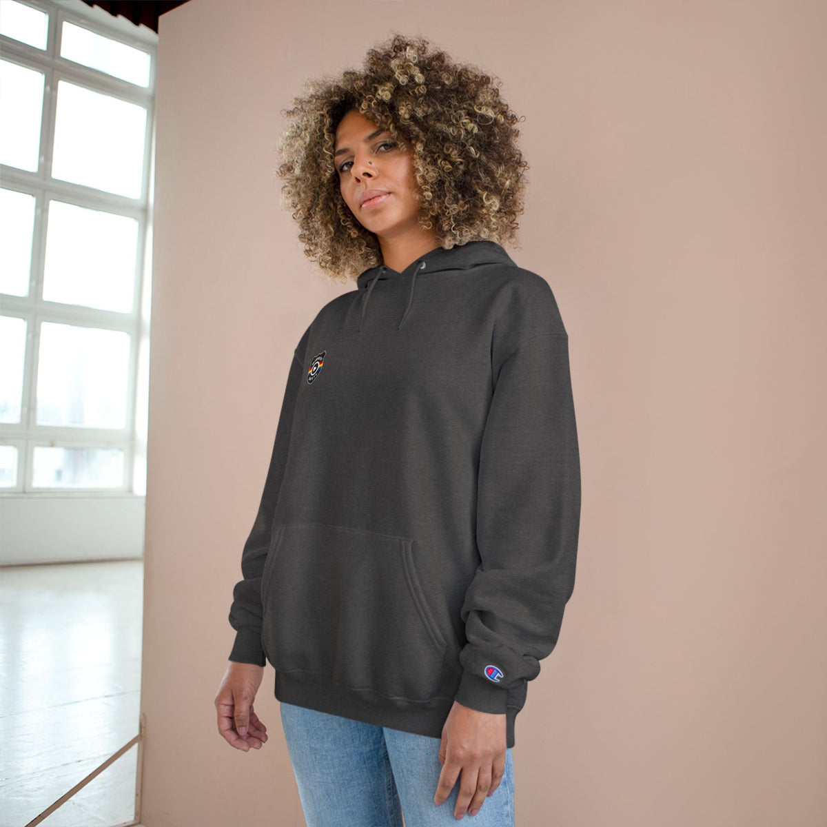 Champion Hoodie - Minimal Chest Patch Logo Pullover