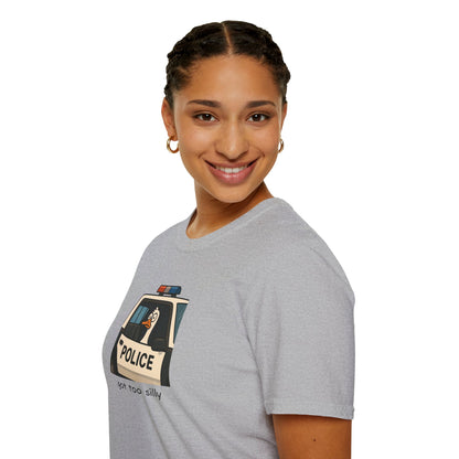 Unisex Softstyle Police Silly T-Shirt - Fun & Quirky Graphic Tee