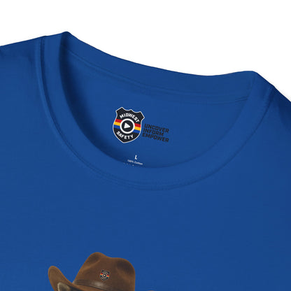 Got Too Wild Raccoon Cowboy Unisex Softstyle T-Shirt