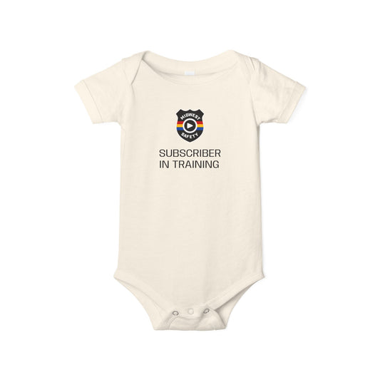 Funny Infant Jersey One Piece - 'Subscriber in Training' Baby Bodysuit