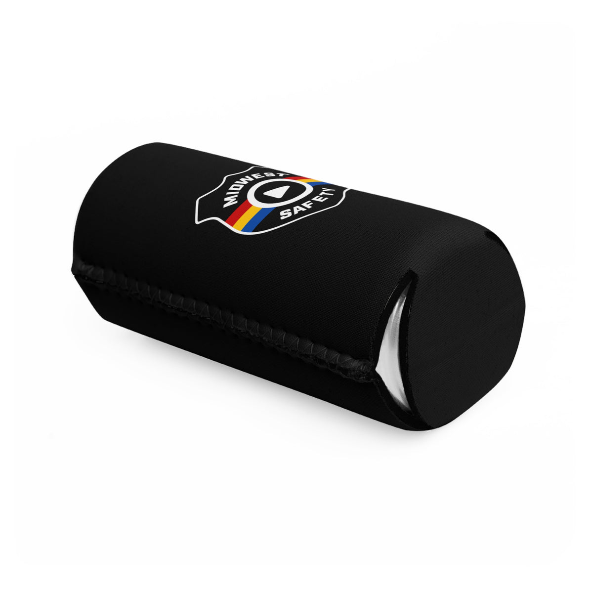 Midwest Safety Slim Can Cooler in Black (Double-Sided)