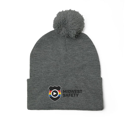 Cozy Pom-Pom Knit Cap for Winter Adventures, Warm Winter Beanie, Custom Embroidered Hat, Gift for Him and Her, Fashionable Knit Cap