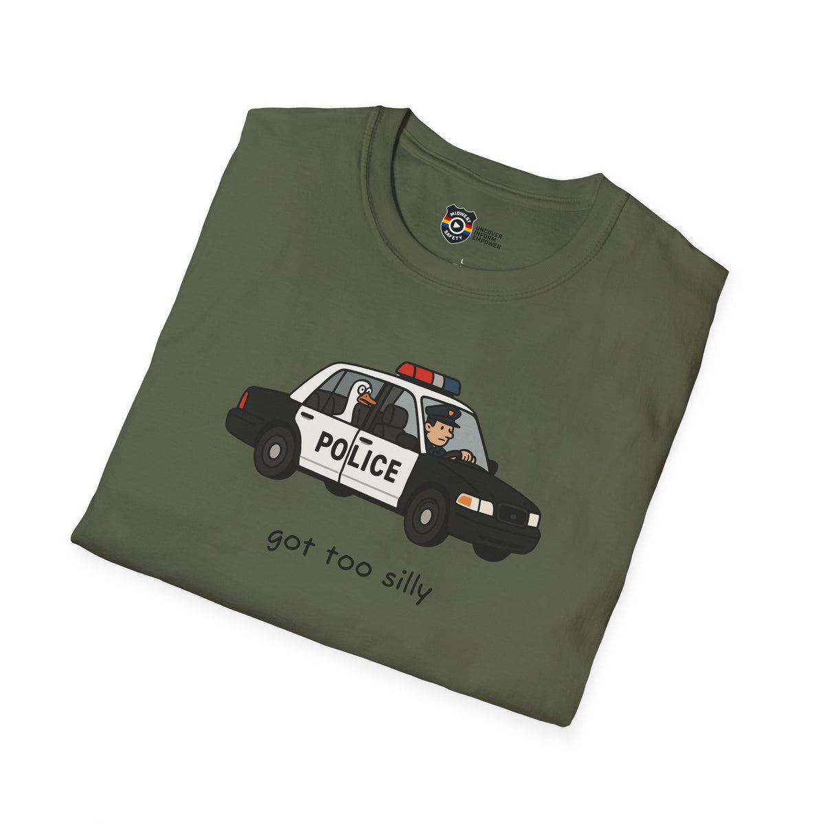 Unisex Softstyle Police Silly T-Shirt - Fun & Quirky Graphic Tee Alternate