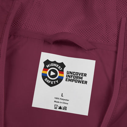 Midwest Safety Logo Windbreaker Jacket — Minimal Full-Zip Hooded Jacket