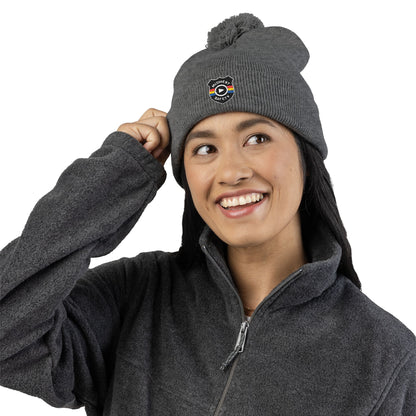 Cozy Pom-Pom Knit Cap - Stylish Winter Beanie, Holiday Gift, Warm Hat for Outdoor Activities, Beanie with Custom Embroidery