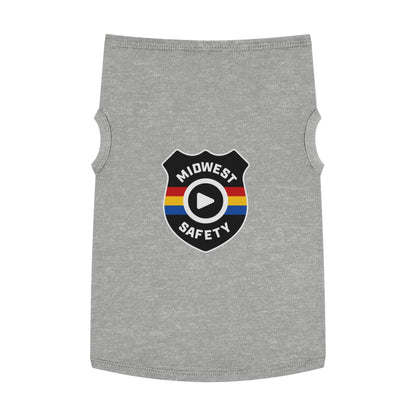 Pet Tank Top with Midwest Safety Badge Design, Cute Dog Apparel, Summer Pet Clothing, Fun Pet Gift, Adorable Dog Tank Top