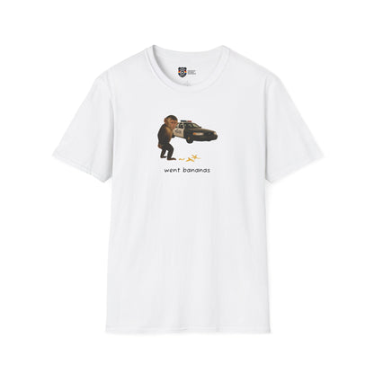 Went Bananas Unisex Softstyle Police Silly T-Shirt - Fun & Quirky Graphic Tee