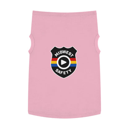 Pet Tank Top with Midwest Safety Badge Design, Cute Dog Apparel, Summer Pet Clothing, Fun Pet Gift, Adorable Dog Tank Top