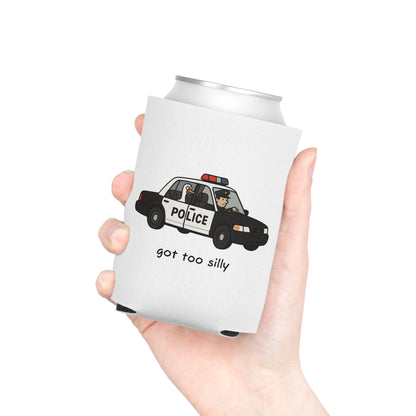 Can Cooler — "Got Too Silly" Police Car Novelty Can Cooler