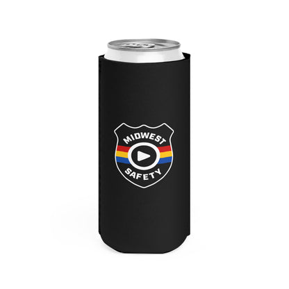 Midwest Safety Slim Can Cooler in Black (Double-Sided)