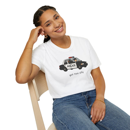 Unisex Softstyle Police Silly T-Shirt - Fun & Quirky Graphic Tee Alternate