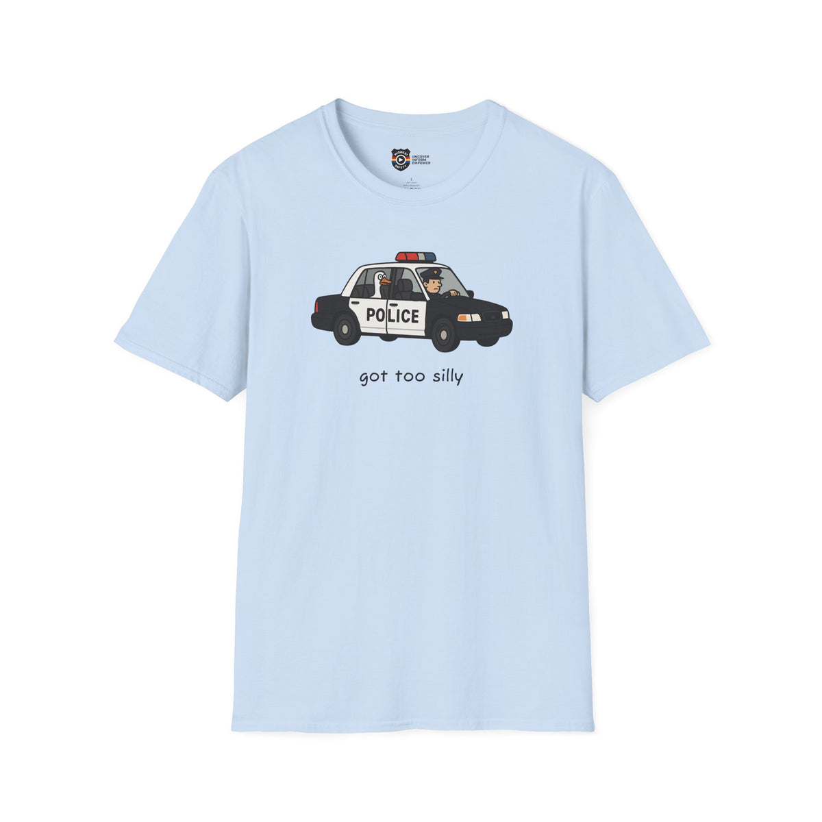 Unisex Softstyle Police Silly T-Shirt - Fun & Quirky Graphic Tee Alternate