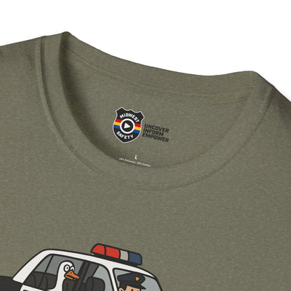 Unisex Softstyle Police Silly T-Shirt - Fun & Quirky Graphic Tee Alternate