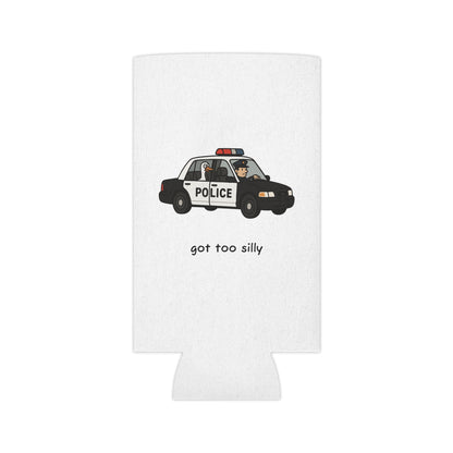 Can Cooler — "Got Too Silly" Police Car Novelty Can Cooler
