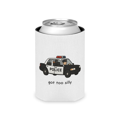 Can Cooler — "Got Too Silly" Police Car Novelty Can Cooler
