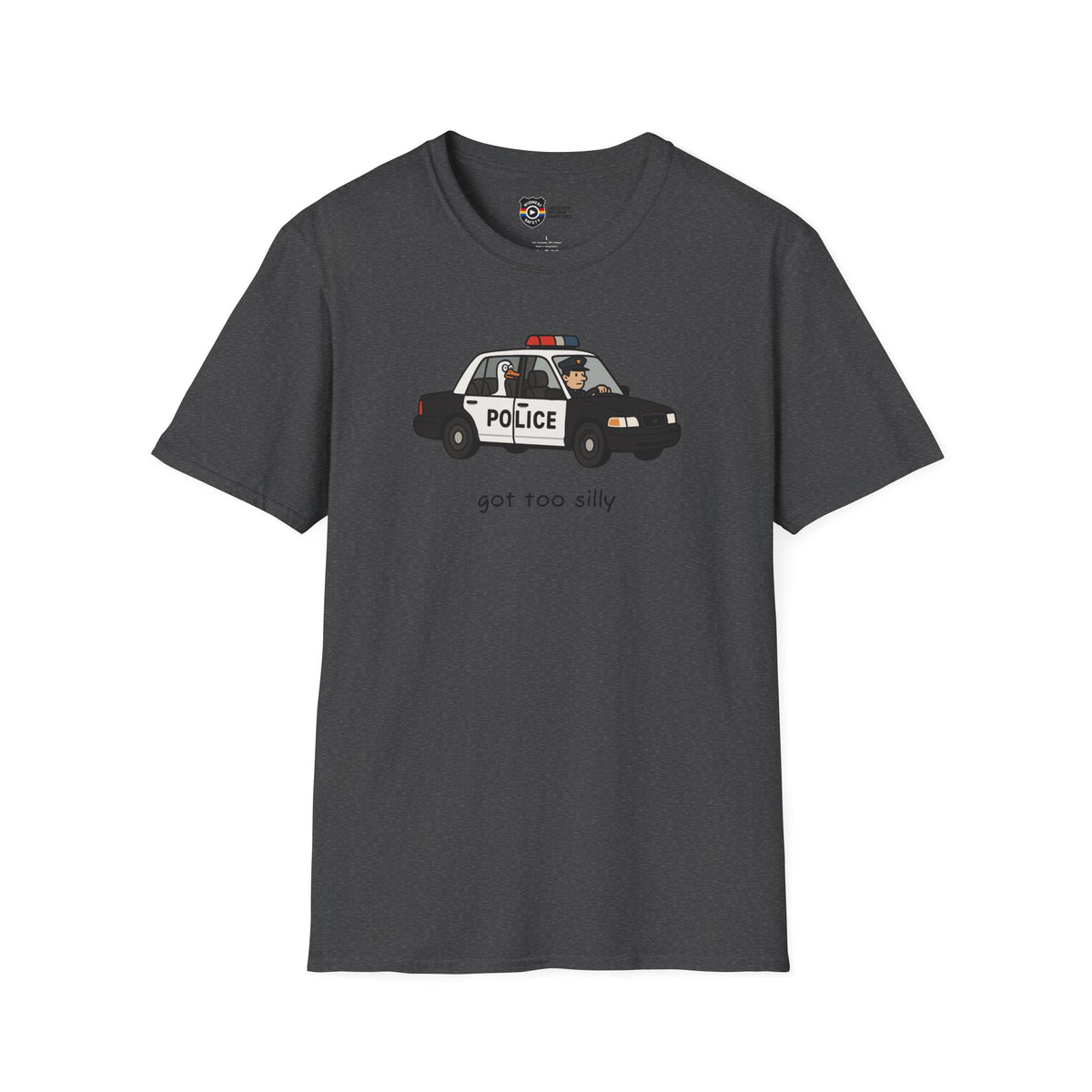 Unisex Softstyle Police Silly T-Shirt - Fun & Quirky Graphic Tee Alternate