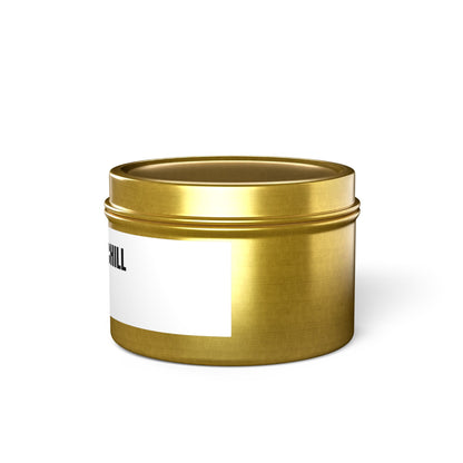 Tin Candle — "Bodycam & Chill", Scented Tin Candle (Midwest Safety Logo Design)