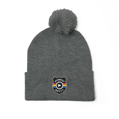 Cozy Pom-Pom Knit Cap - Stylish Winter Beanie, Holiday Gift, Warm Hat for Outdoor Activities, Beanie with Custom Embroidery
